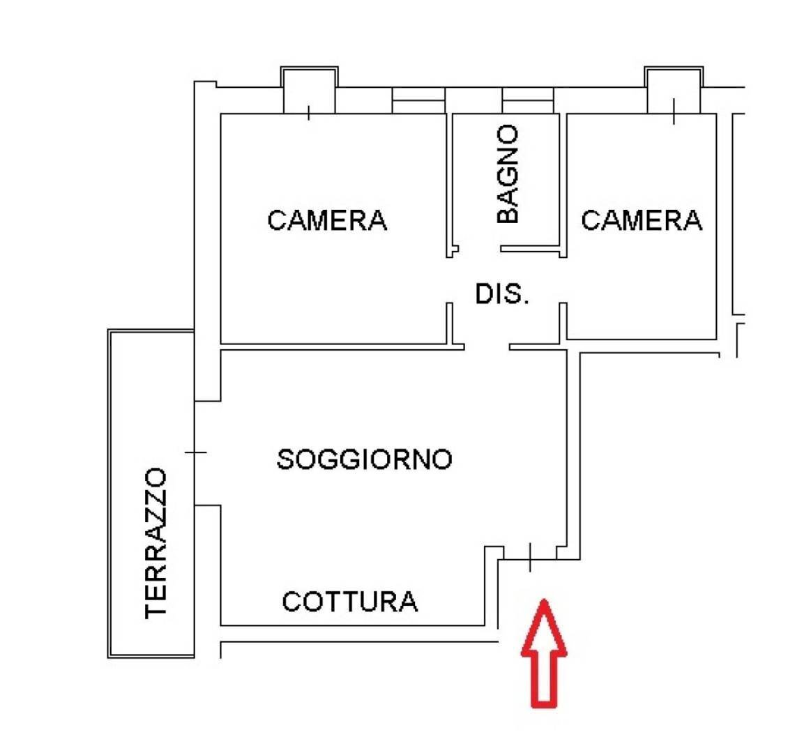 Three-room apartment via Cesare Pavese, 5, Vigonovo - floor plans 1