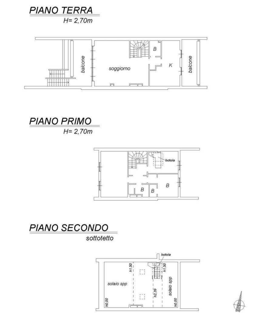 Terraced Villa via dei Longobardi, 31, hamlet Milano 3, Basiglio - floor plans 1