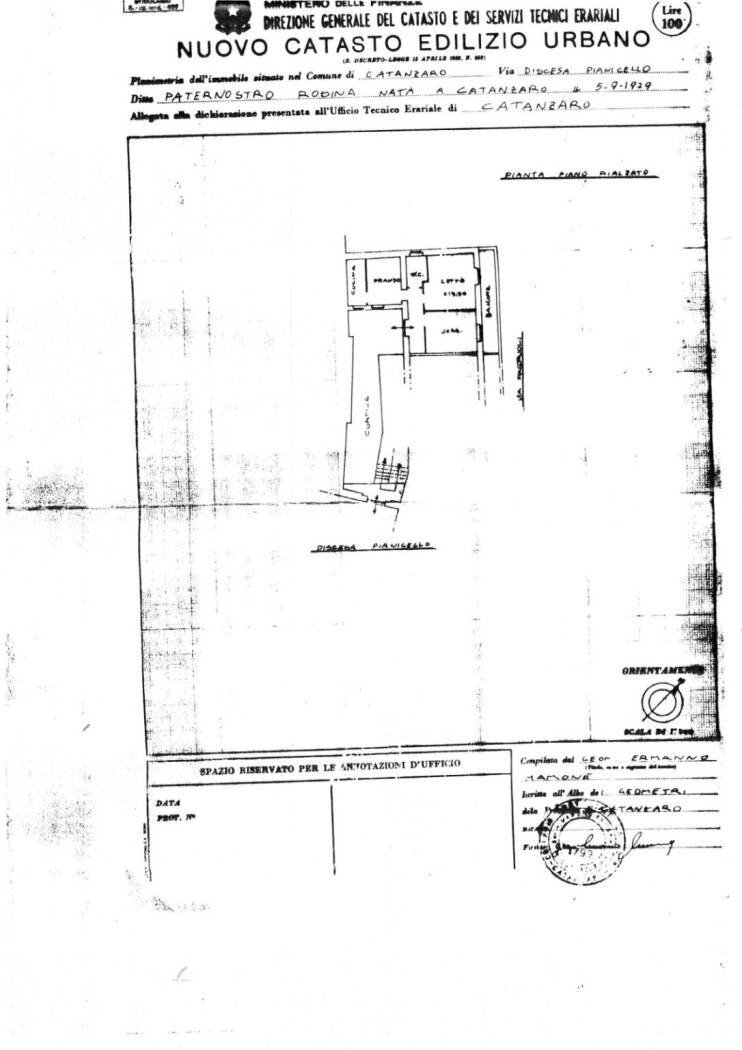 Trilocale Discesa Pianicello, Catanzaro - planimetria 1