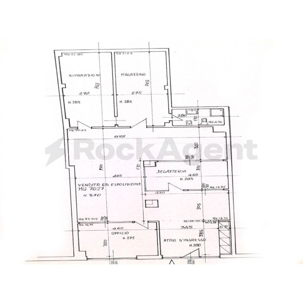 Shop via Benedetto Croce, 172, Pescara - floor plans 1