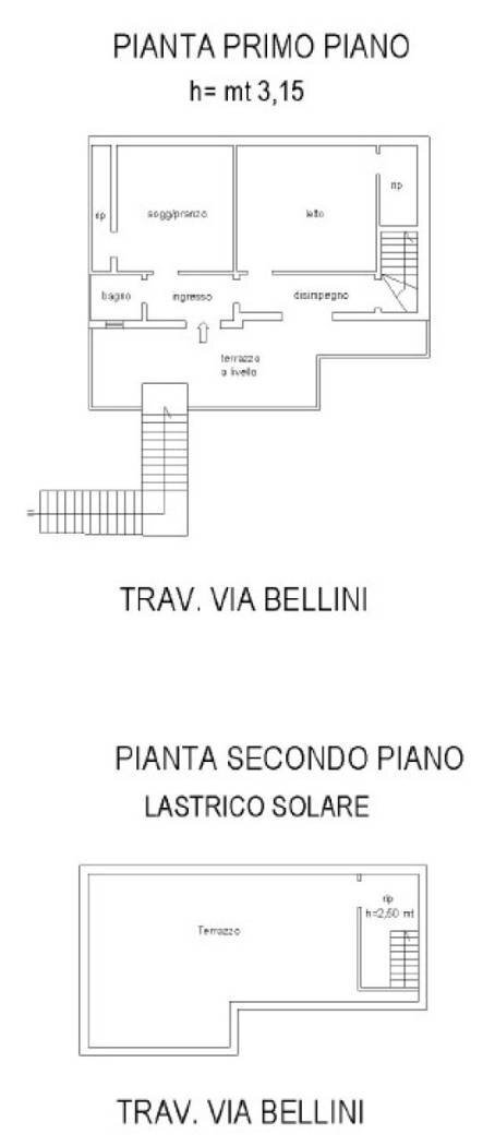 Three-room apartment traversa Bellini 3, Bitonto - floor plans 1