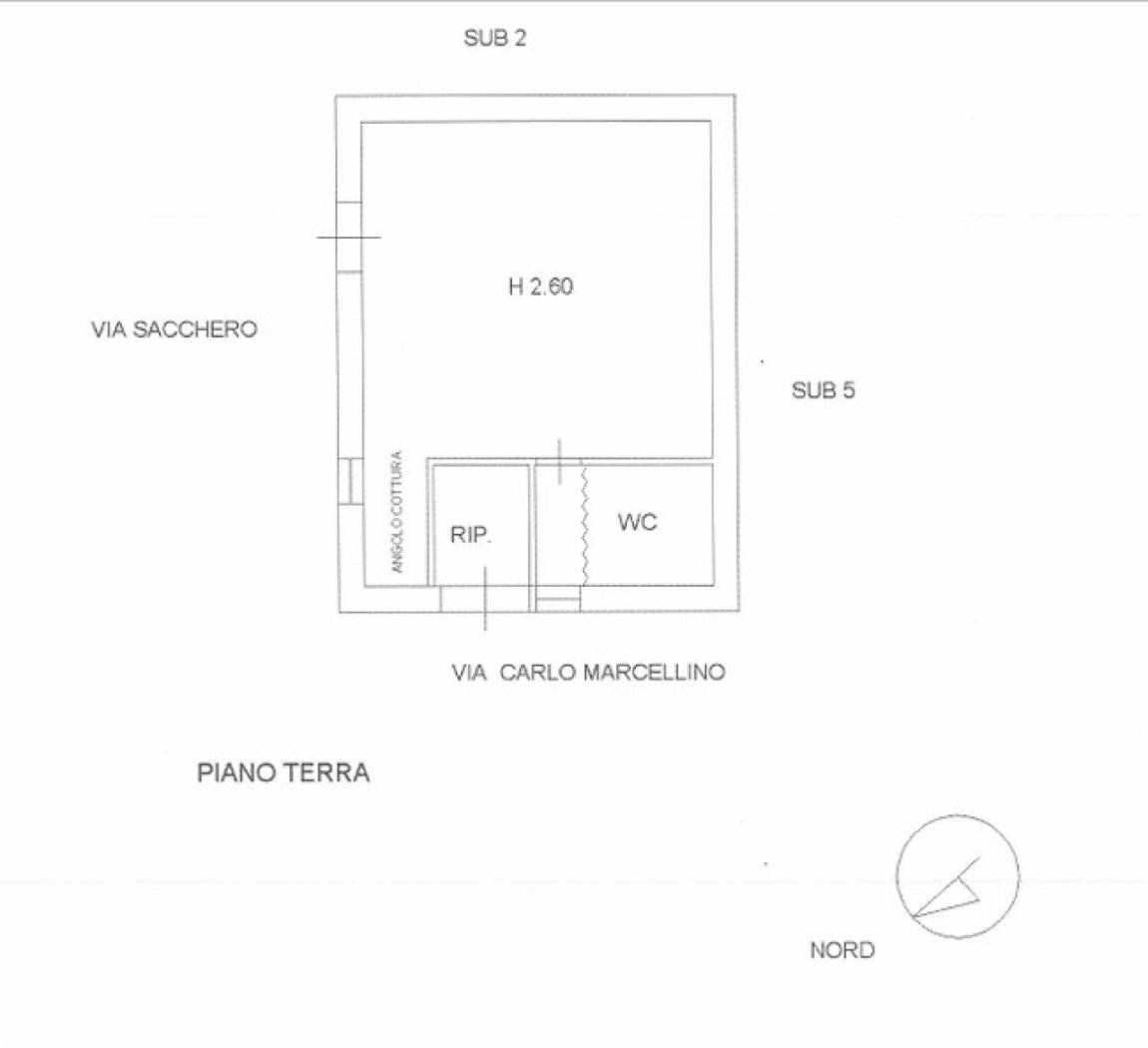 One-room apartment via Sacchero, 16, Catania - floor plans 1
