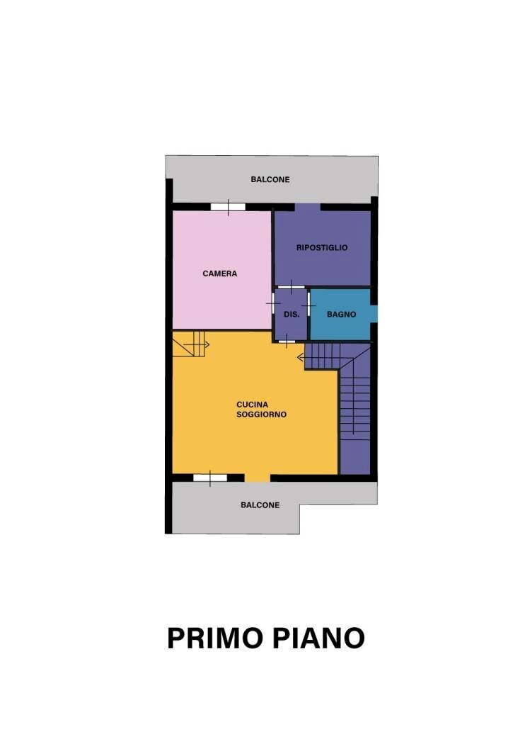 Three-room apartment via 4 Novembre, Longiano - floor plans 1