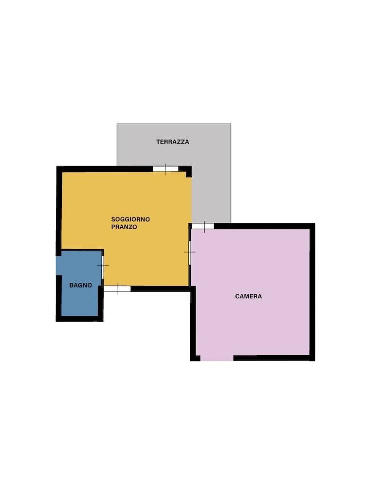 Two-room apartment via Teano, Bellaria-Igea Marina - floor plans 1