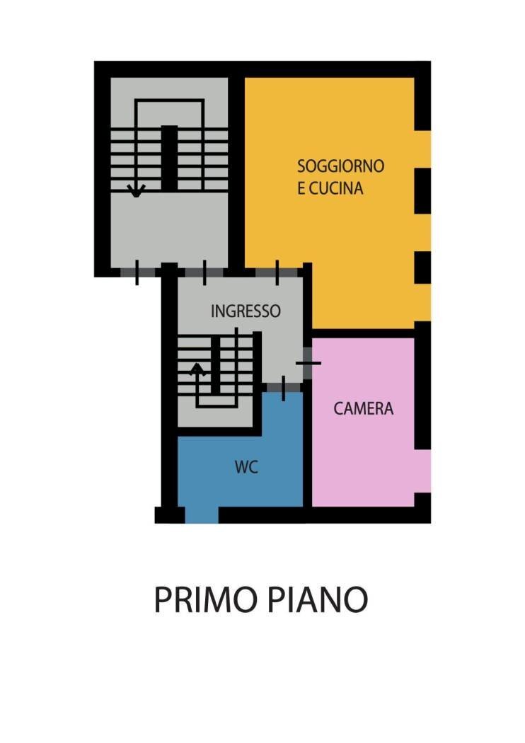 Three-room apartment via Tombe, Russi - floor plans 1