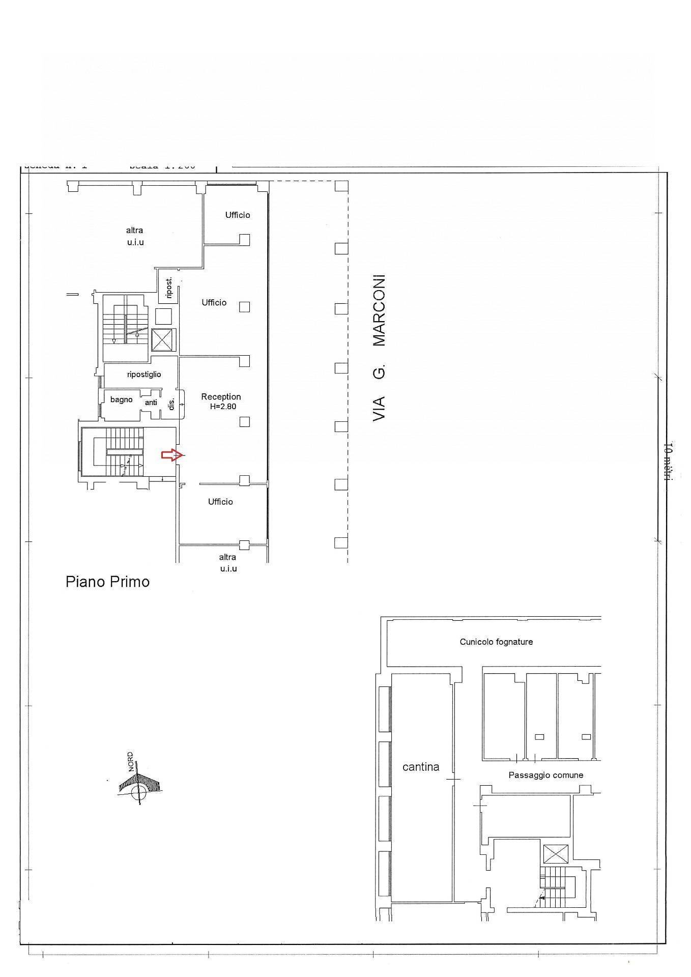 Office Via Guglielmo Marconi, Bologna (neighborhood Marconi) - floor plans 1