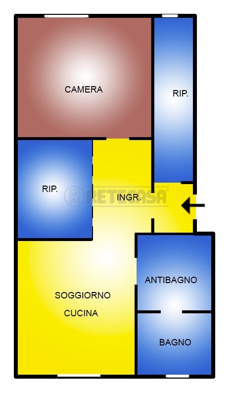 V-913 - Quadrilocale Via Fornace 8, Bressanvido - planimetria 1