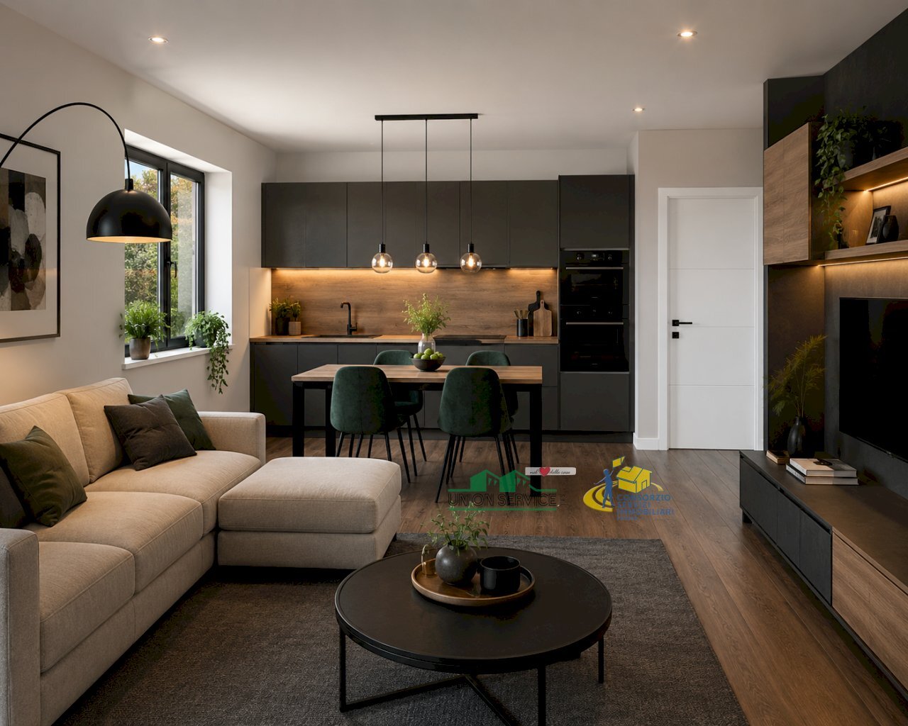 3D soggiorno cottura - Three-room apartment Strada Consortile 22, Collecchio - photo 3