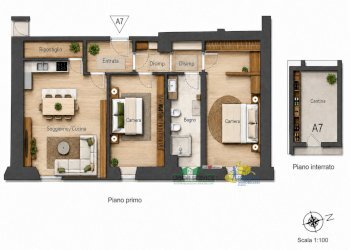 render con arredi - Three-room apartment Strada Consortile 22, Collecchio - photo 2