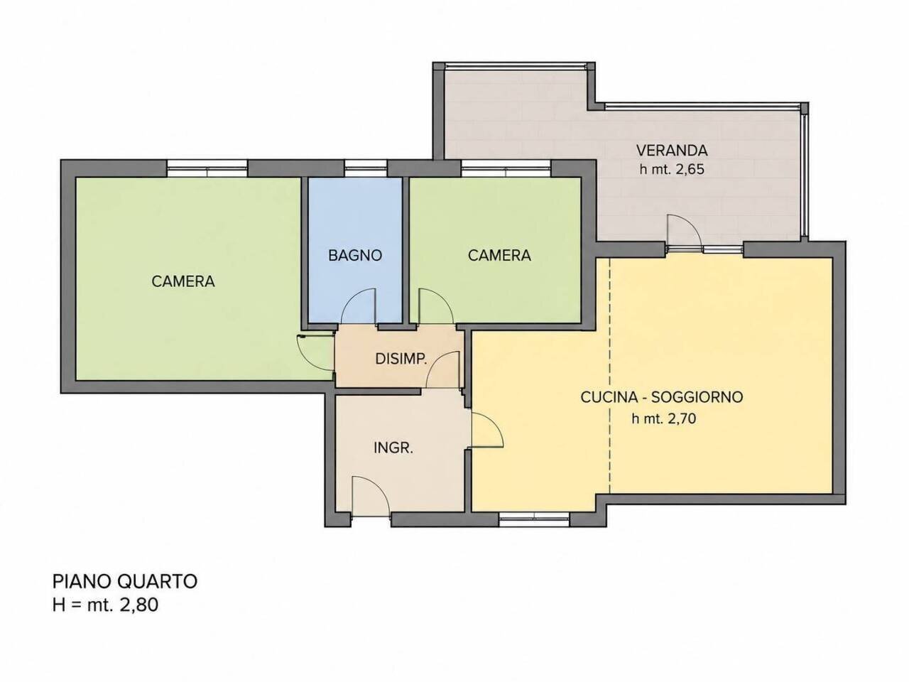 P4 - Trilocale Pordenone - planimetria 1