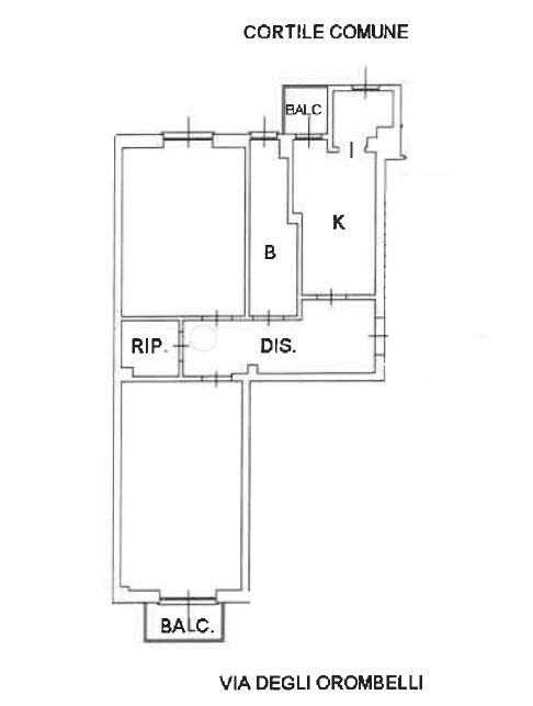 Planimetria - Three-room apartment Via Privata degli Orombelli 13, Milano (neighborhood Lambrate) - floor plans 1