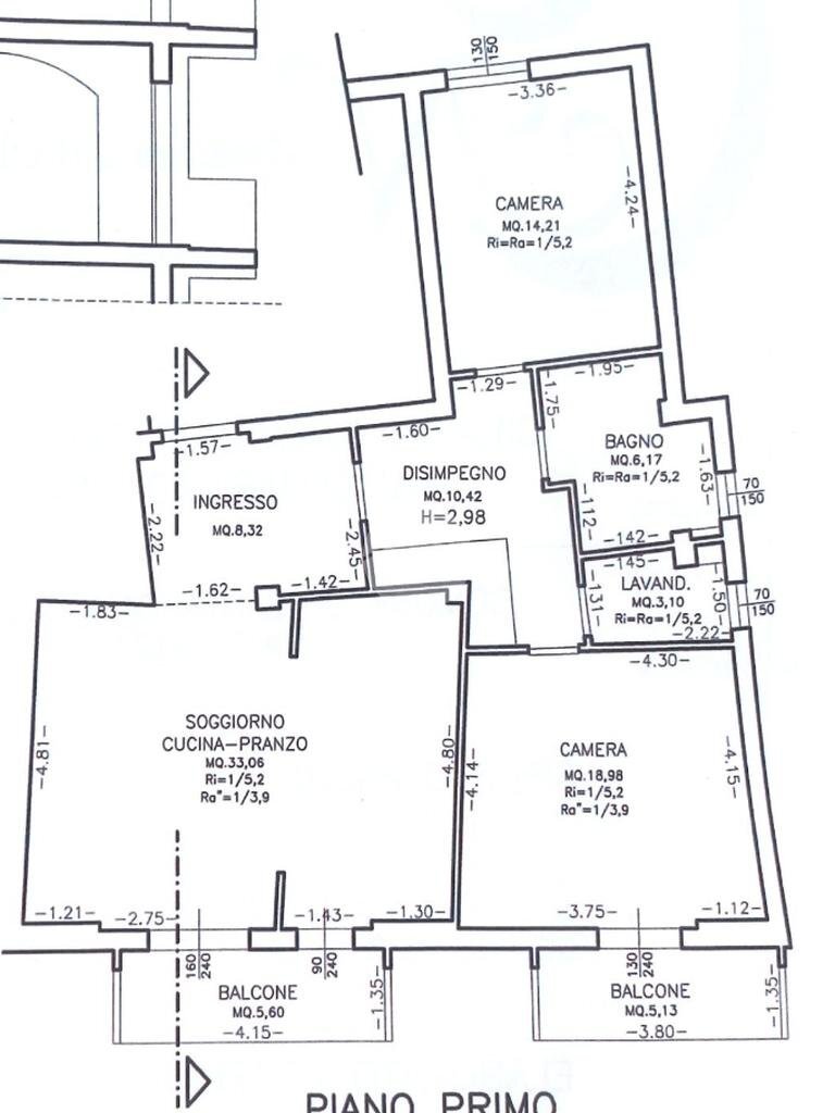 Three-room apartment appartamento viale mazzini, Santarcangelo di Romagna - floor plans 1