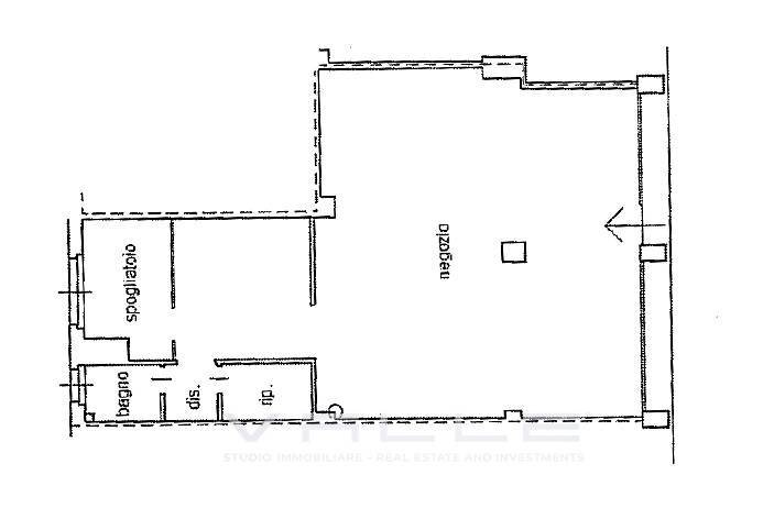 Planimetria - Negozio via Casalino, Bergamo - planimetria 1