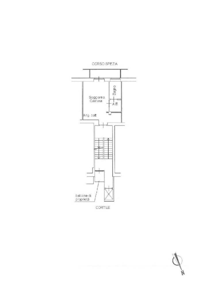 Bilocale corso Spezia, 19, Torino (zona Lingotto) - planimetria 1