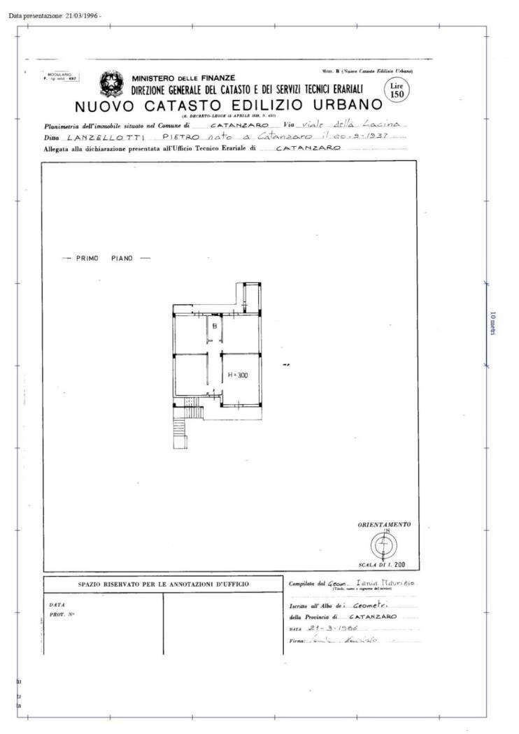 Appartamento viale dei Tulipani, 183, Catanzaro - planimetria 1