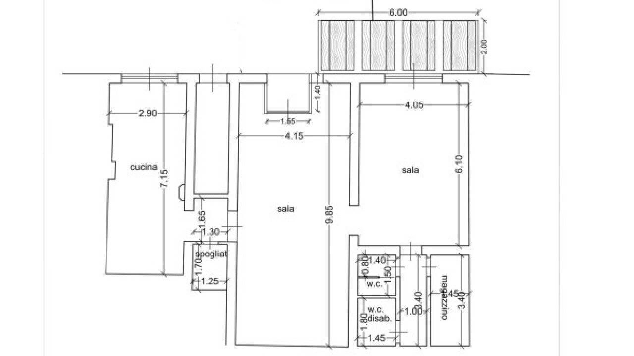 Restaurant vicolo del Poschi, Pisa - floor plans 1