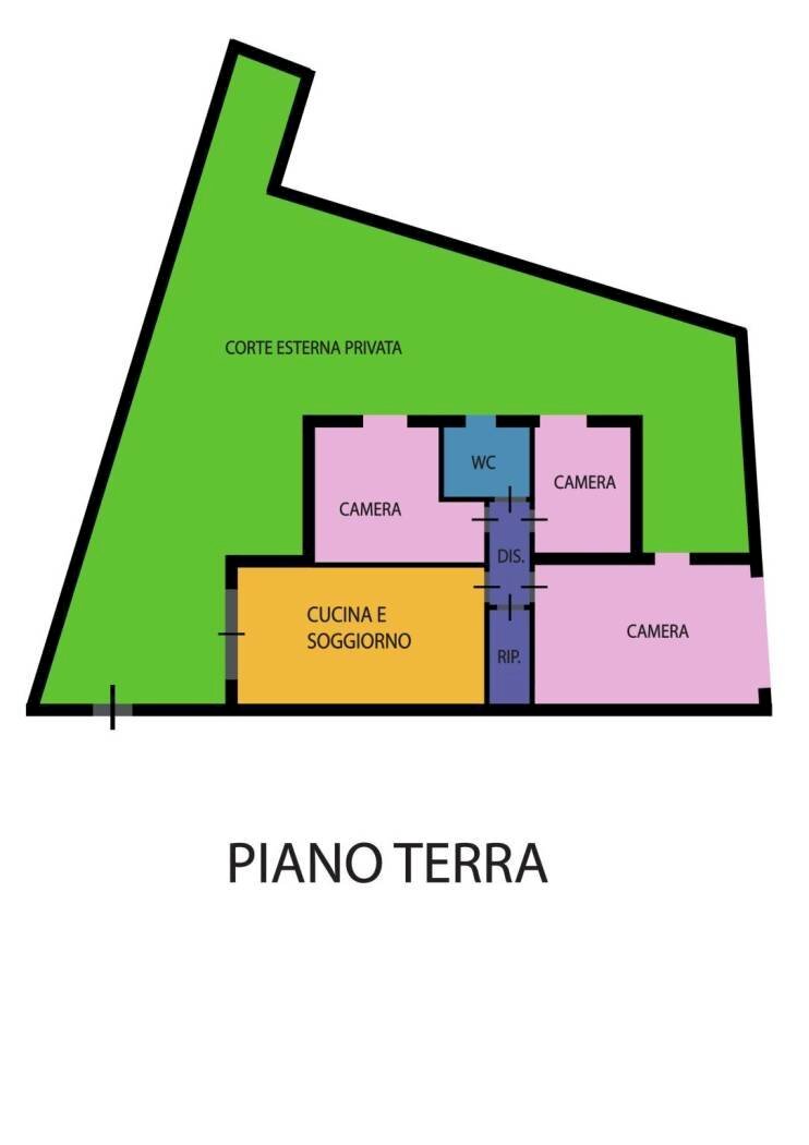 Four-room apartment via Faentina Nord, 148, Russi - floor plans 1