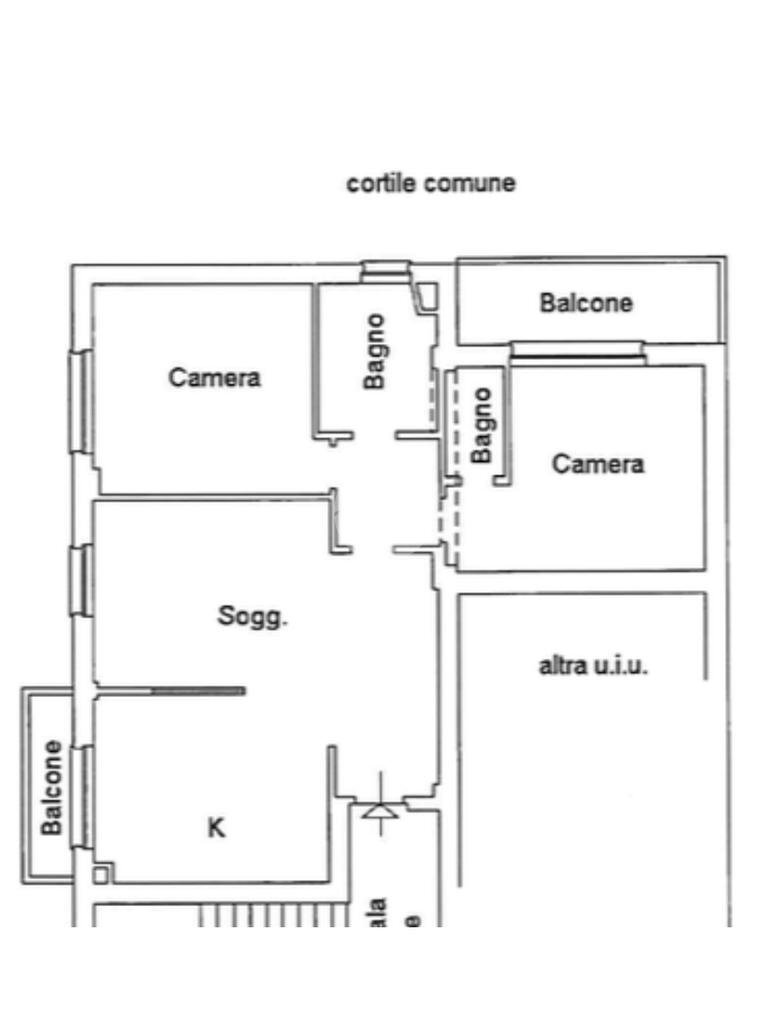 Bilocale Via Bartolomeo Cabella, Garbagnate Milanese - planimetria 1
