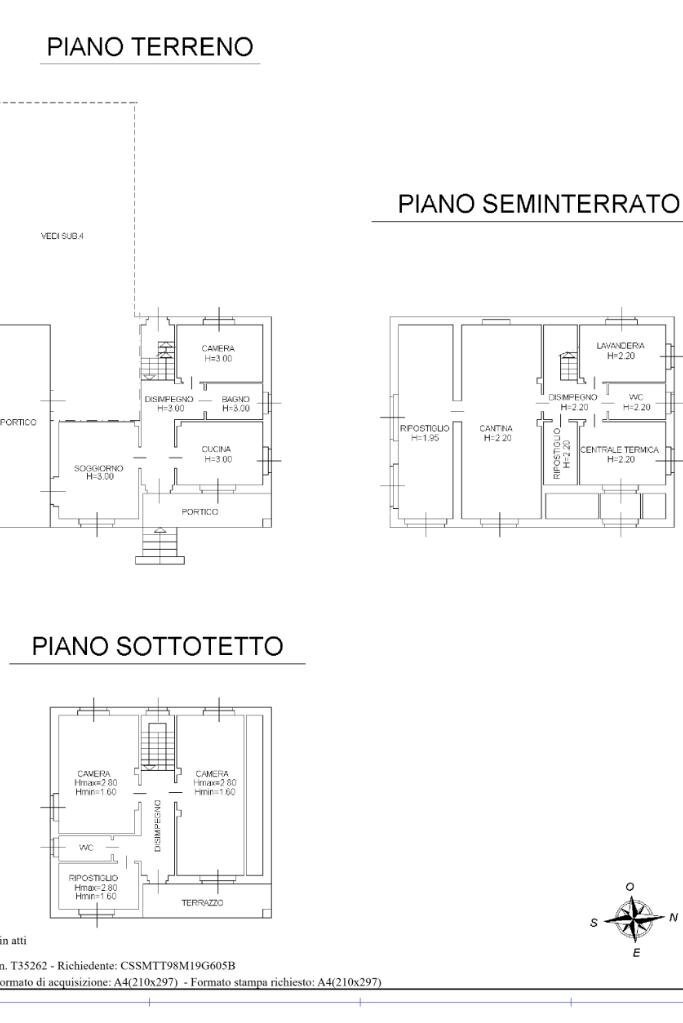 Porzione di casa Via Martiri della Libertà, Salussola - planimetria 1