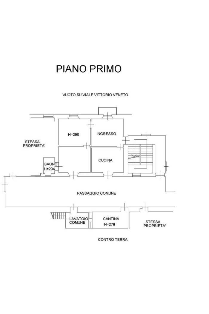 Quadrilocale via Vittorio Veneto, 25, Mondovì - planimetria 1