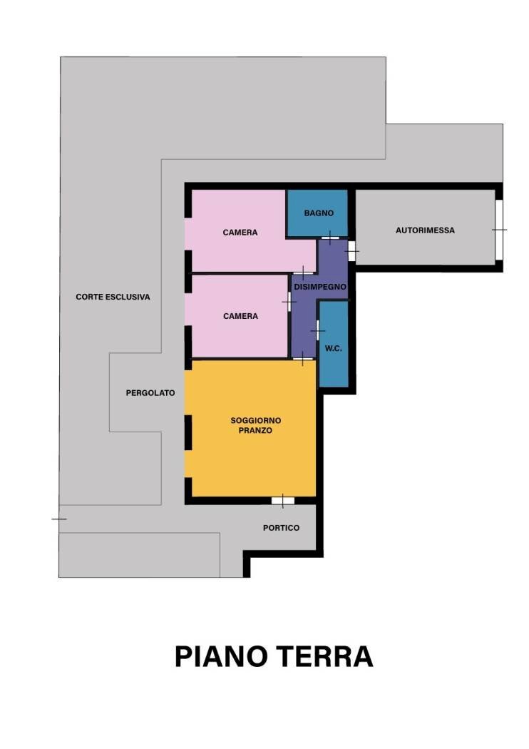 Three-room apartment via Umberto Pace, Soliera - floor plans 1