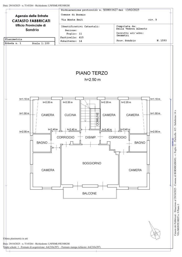 Appartamento via Monte Reit, 9, Bormio - planimetria 1