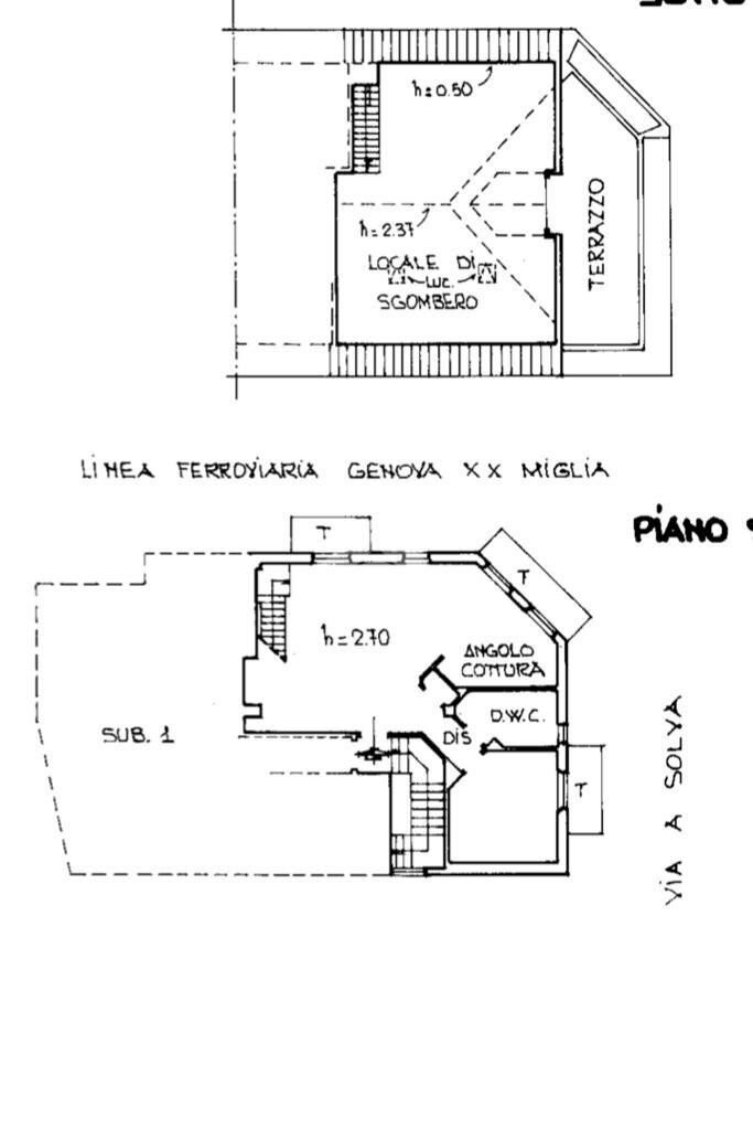 Three-room apartment Piazza Stalla, Alassio - floor plans 1