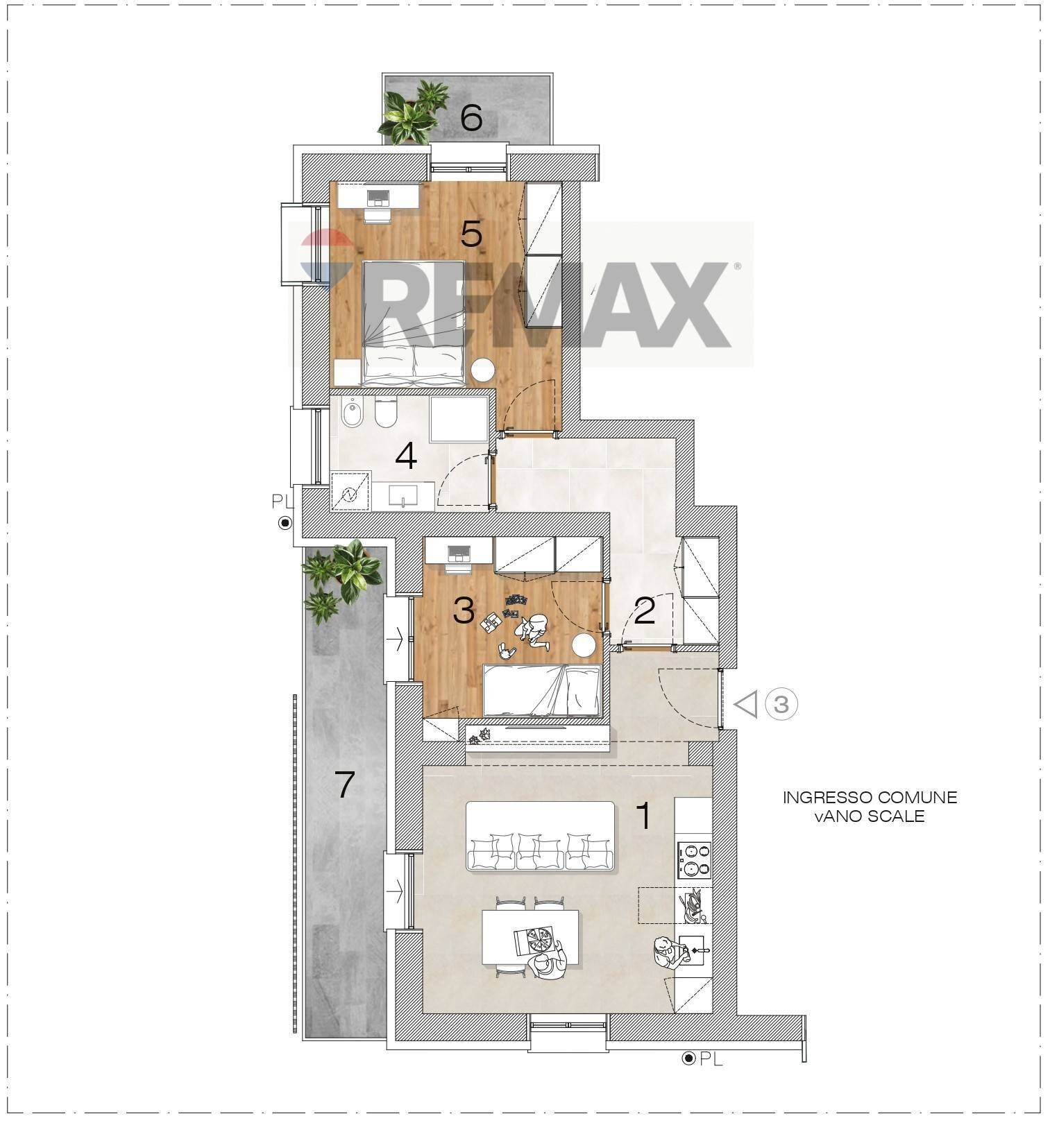 Pianta 2D - Trilocale Via Giuseppe Parini
 
51, Cesano Maderno - planimetria 1
