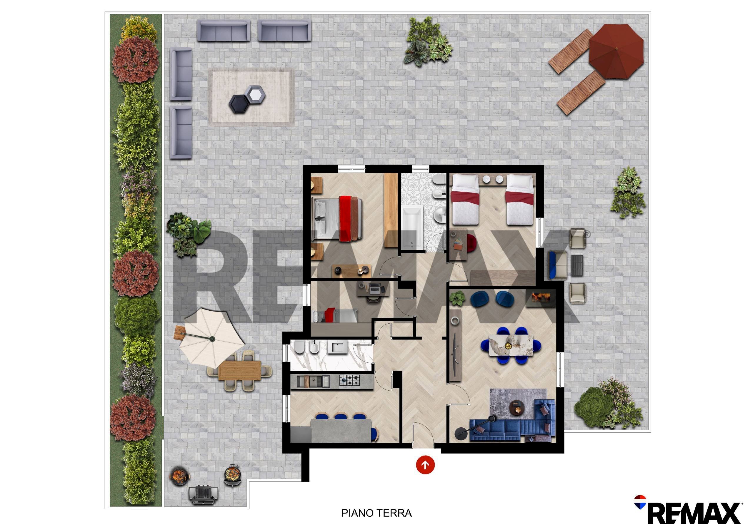Pianta 2D - Four-room apartment Via Nazario Palmioli
 
8, Monterotondo - floor plans 1