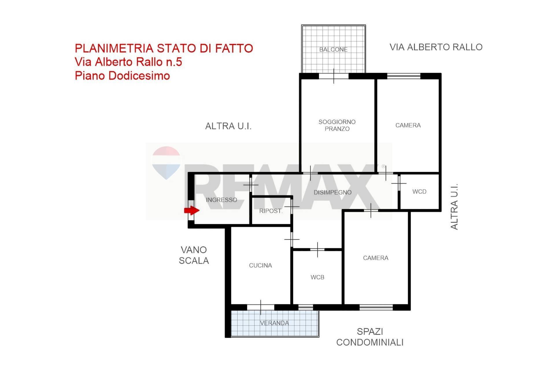 Pianta 2D - Quadrilocale Via Alberto Rallo
 
5, Palermo - planimetria 1
