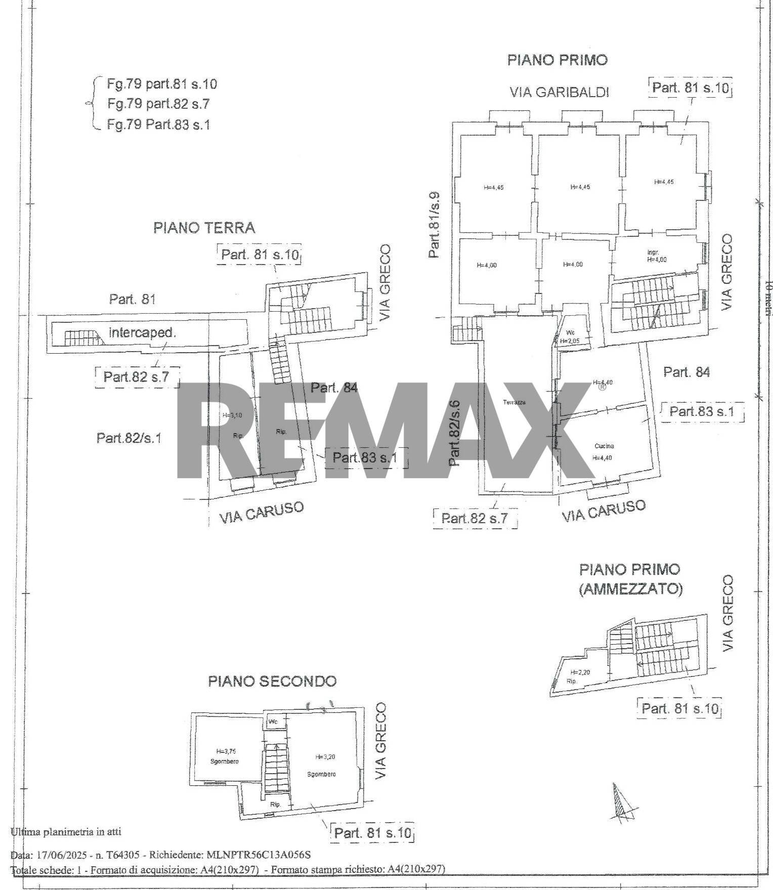 Pianta 2D - Casa indipendente Via Greco
 
4, Adrano - planimetria 1