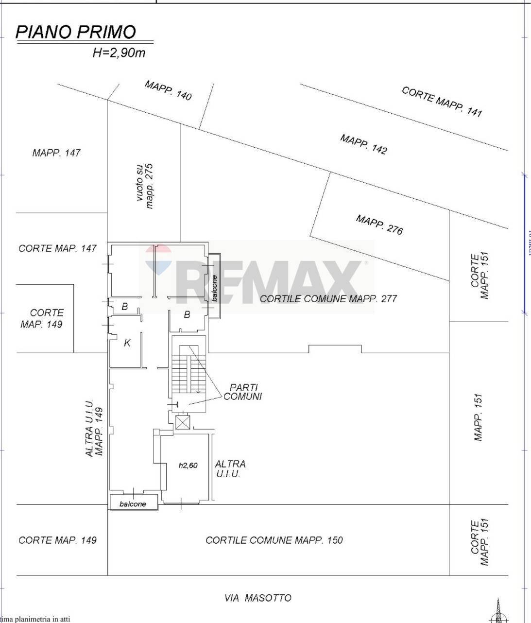 planimetria carastale - Trilocale via Masotto
 
23, Milano - planimetria 1