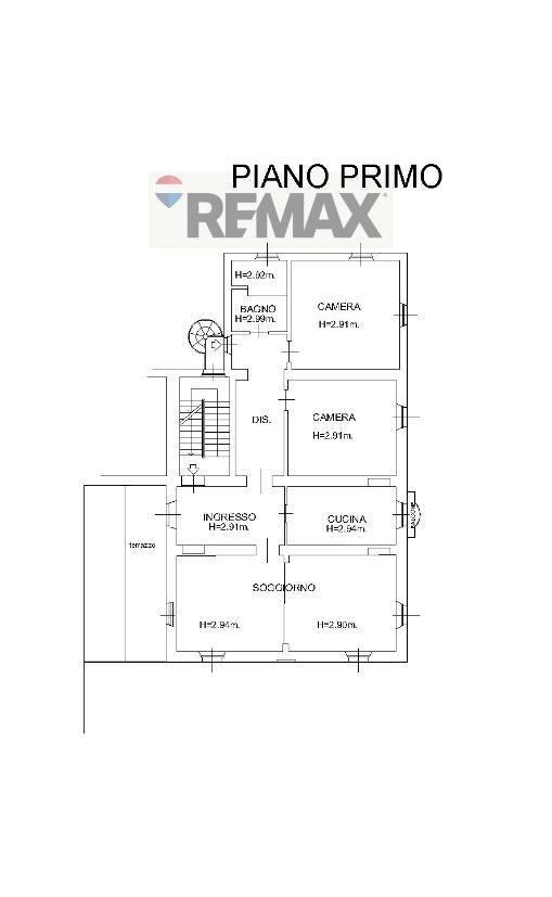 Pianta 2D - Three-room apartment strada argini sud
 
27, Montechiarugolo - floor plans 1