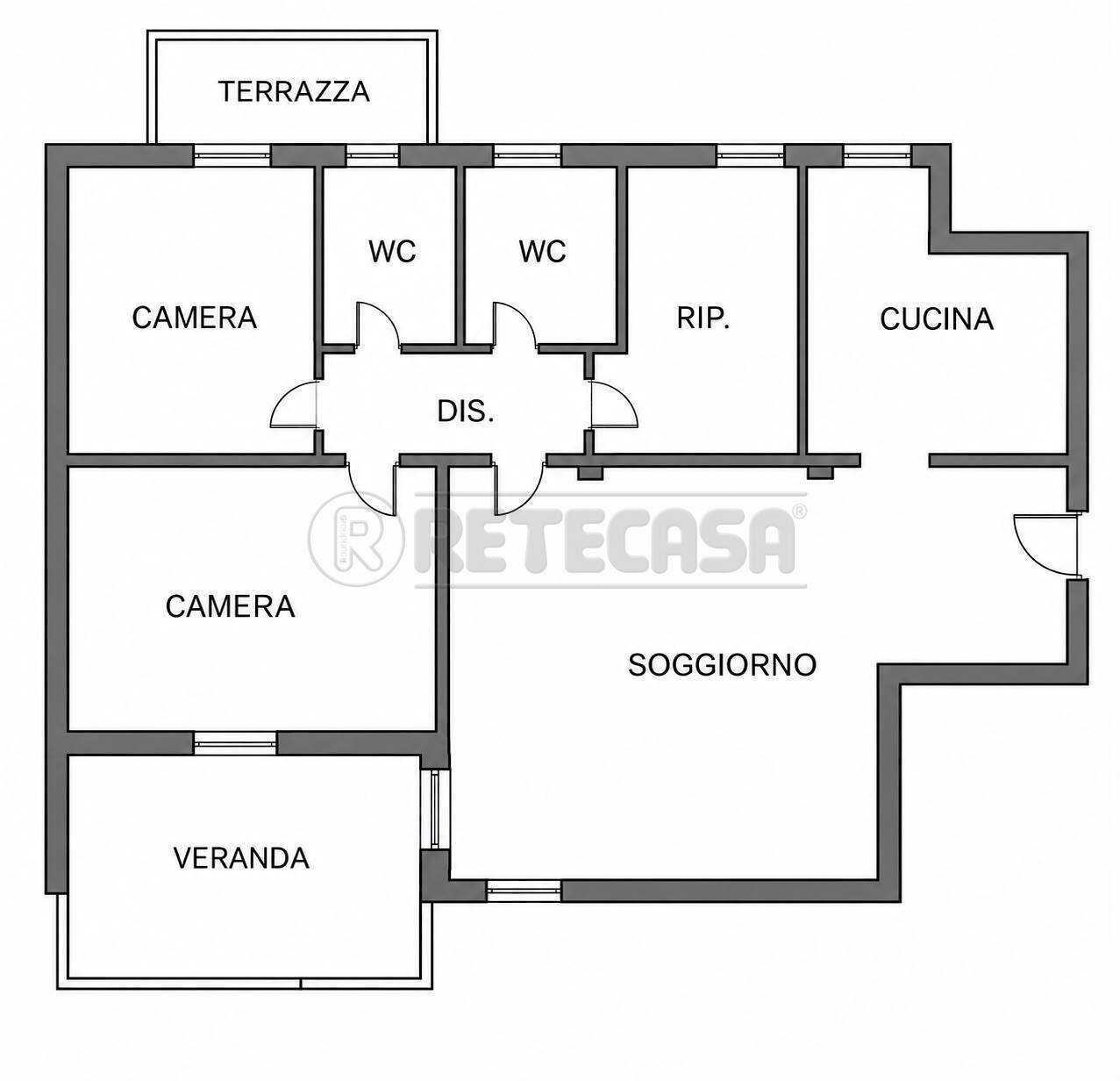 Piantina app chat - Bilocale Via Ragazzi del '99 23, Vicenza - planimetria 1