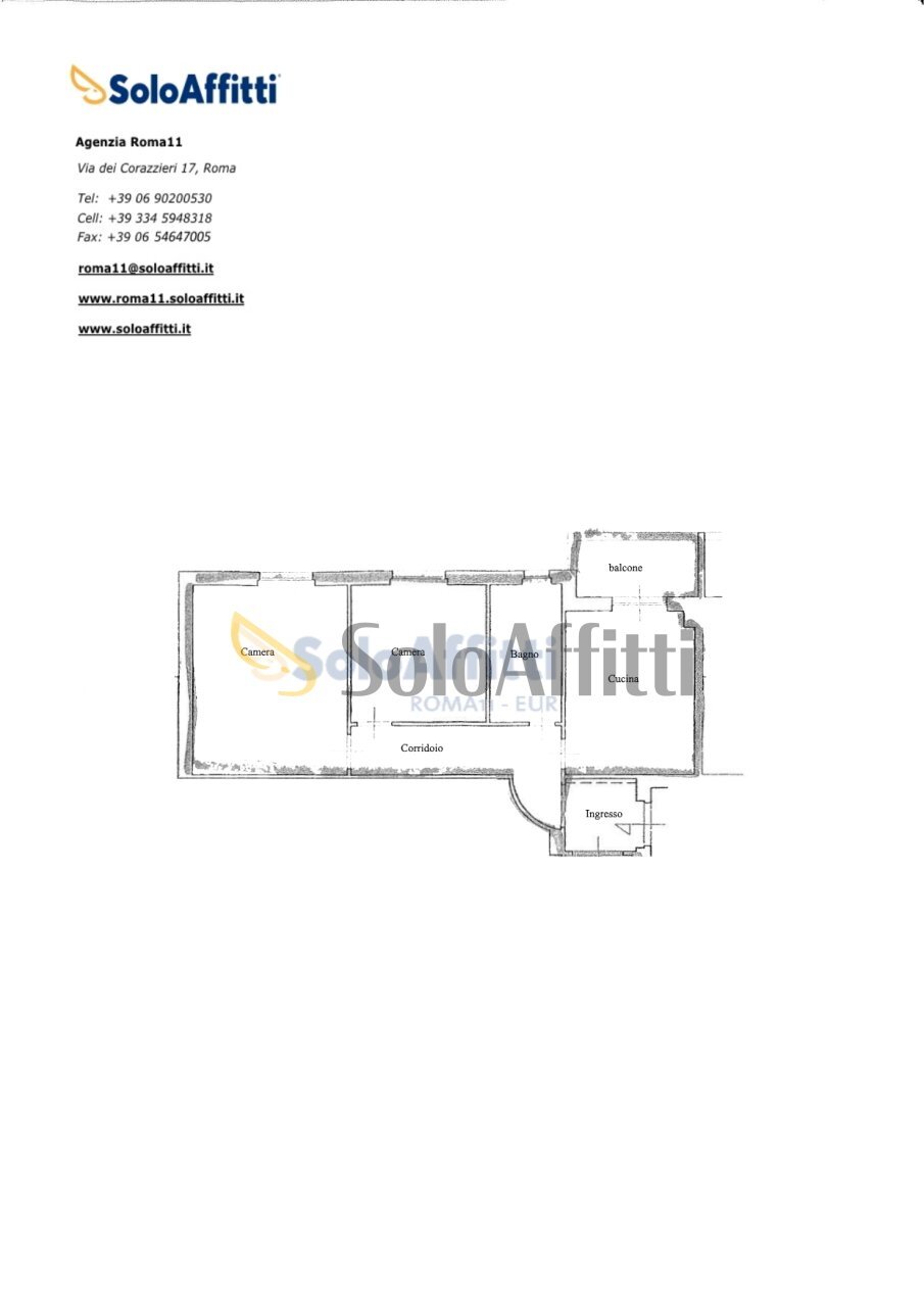 Planimetria.jpg - Two-room apartment Via Laurentina, Roma - floor plans 1