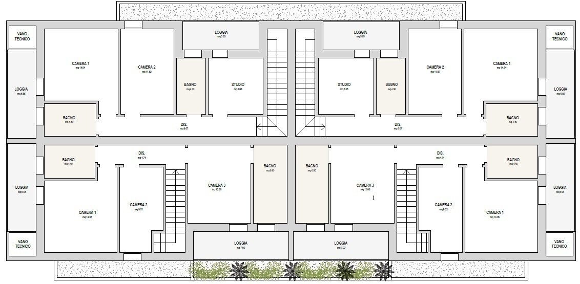 Piano primo Quadrifamiliare - Casa semi indipendente Via Giuseppe Garibaldi 40, San Pietro in Gu - planimetria 1