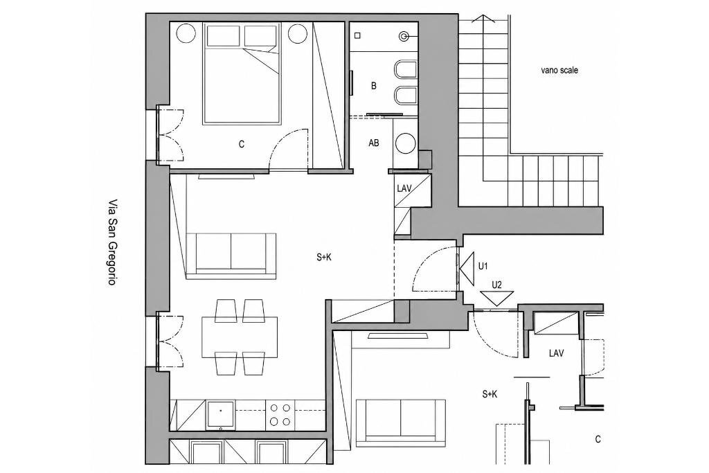 Bilocale Via benedetto marcello, Milano (zona Centrale) - planimetria 1