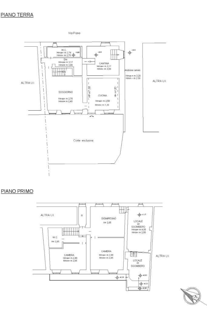 Semi-detached house Via Piave, Cocconato - floor plans 1