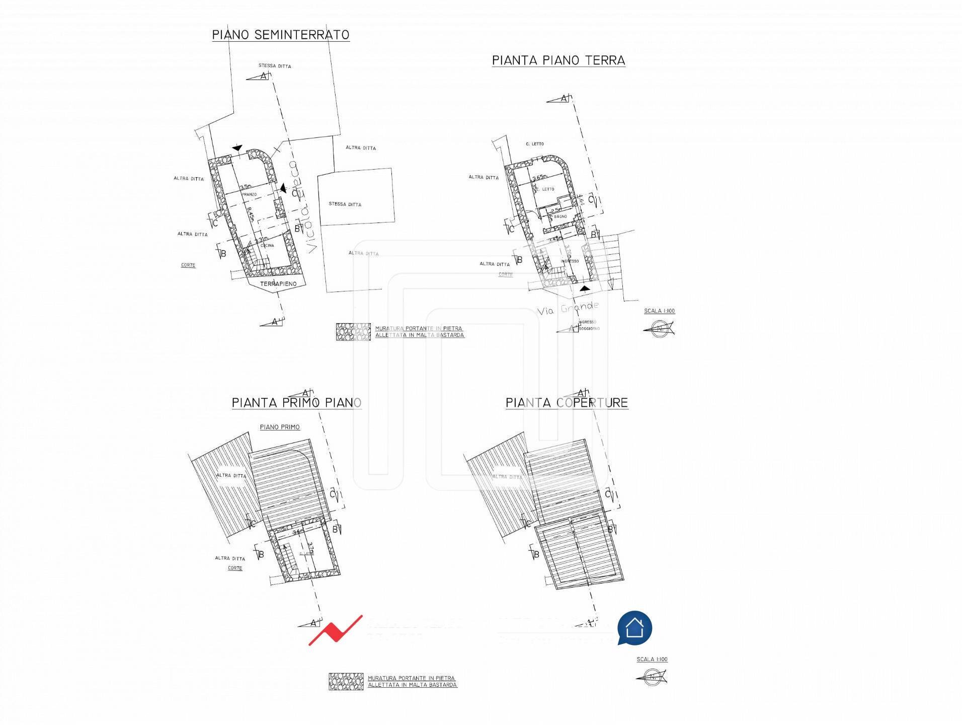 Foto 43 - Independent house Via Grande
 
47, Introdacqua - floor plans 1