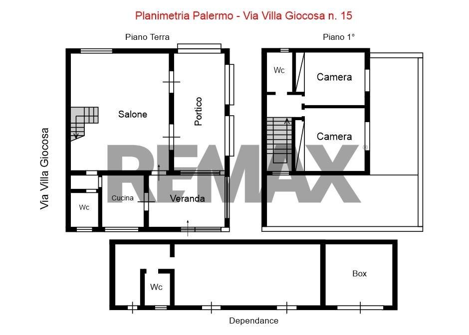 Pianta 2D - Villa Via Villa Giocosa
 
15, Palermo - planimetria 1