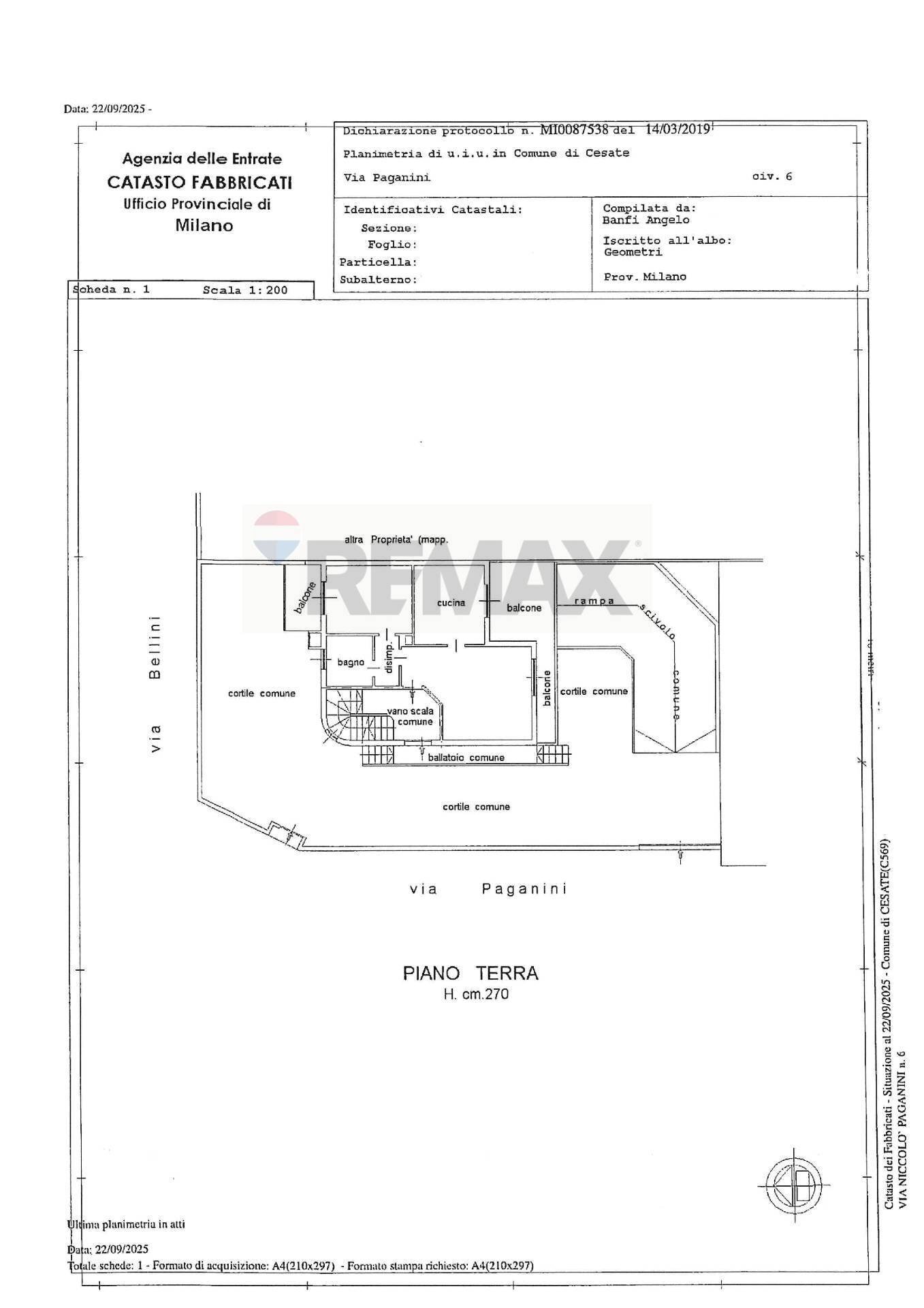 Pianta 2D - Casa semi indipendente Via Paganini
 
6, Cesate - planimetria 1