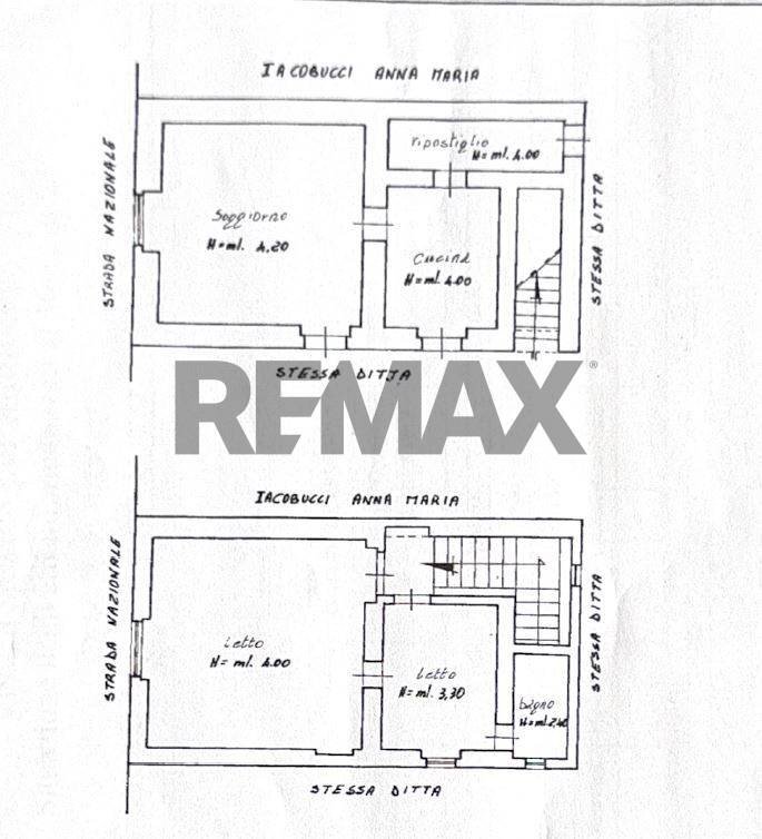 Pianta 2D - Trilocale Via Nazionale
 
2, Carinola - planimetria 1
