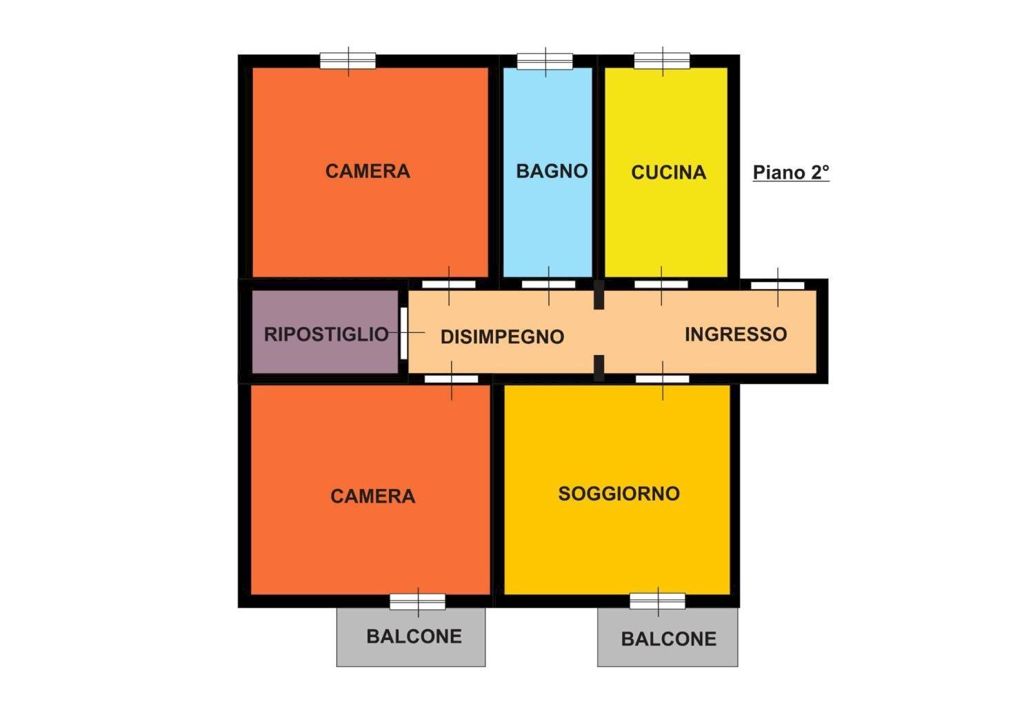 Three-room apartment viale Alberto Pasini, 10, Parma (neighborhood Pablo) - floor plans 1