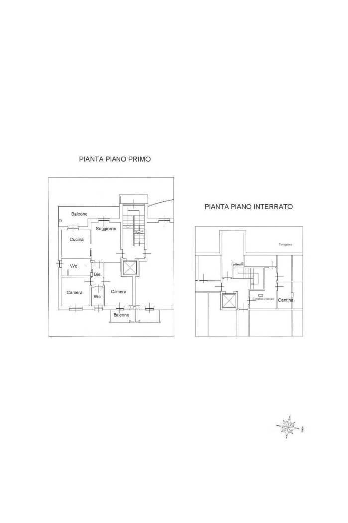 Four-room apartment via Aldo Moro, La Loggia - floor plans 1