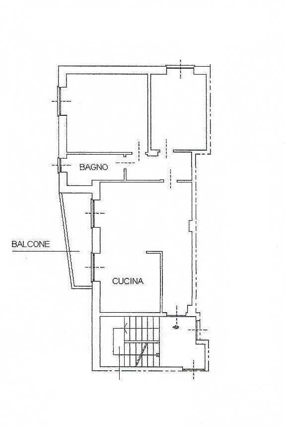 Trilocale via San Bartolomeo del Fossato, Genova (zona Sampierdarena) - planimetria 1