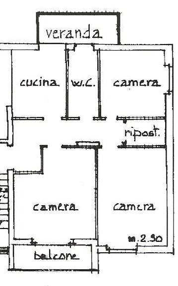 Four-room apartment corso Antonio Gramsci, 14, Cuneo (neighborhood Donatello) - floor plans 1