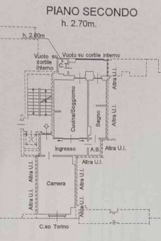 Two-room apartment corso Torino, 109, Pinerolo - floor plans 1