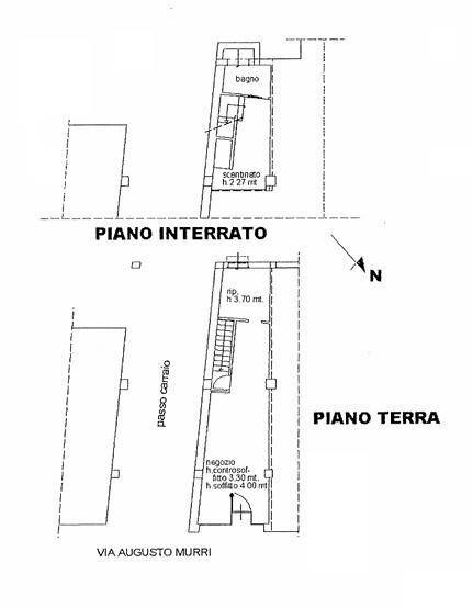 Negozio via Augusto Murri, 49/l, Bologna (zona Murri) - planimetria 1