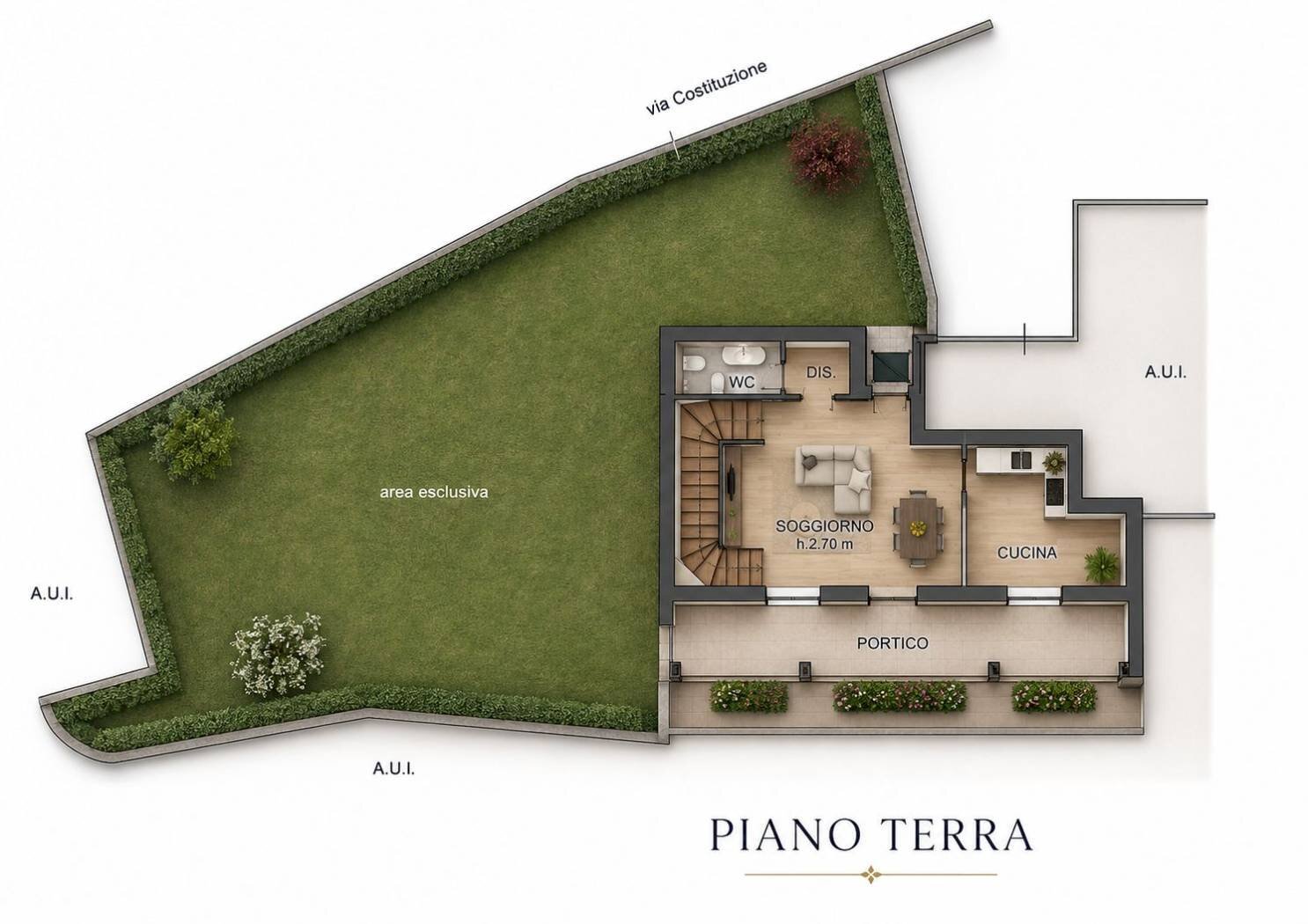 Villa a Schiera via Costituzione, 8a, Buguggiate - planimetria 1