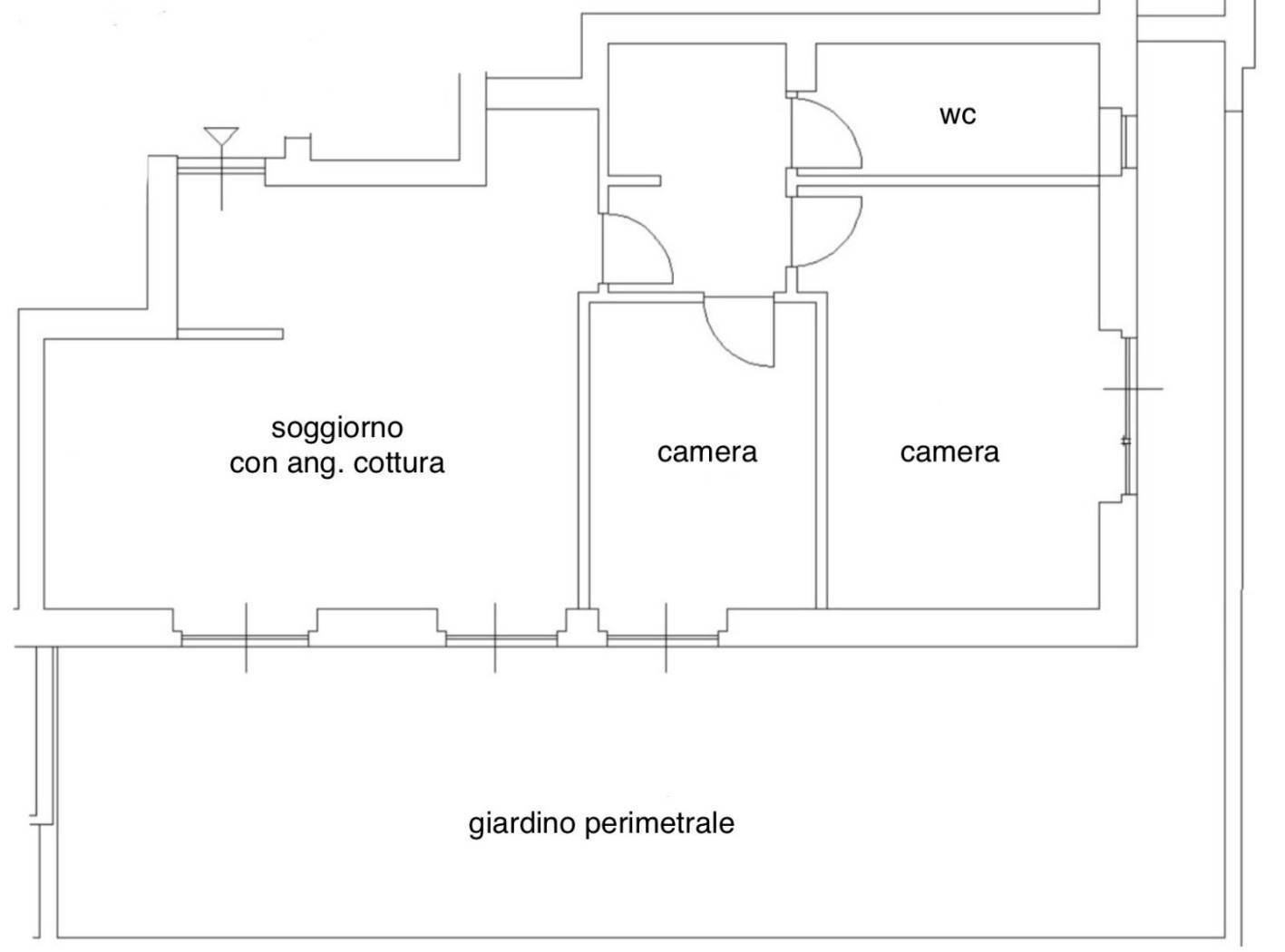Trilocale via Ildebrando della Giovanna, 81, Roma (zona Massimina) - planimetria 1